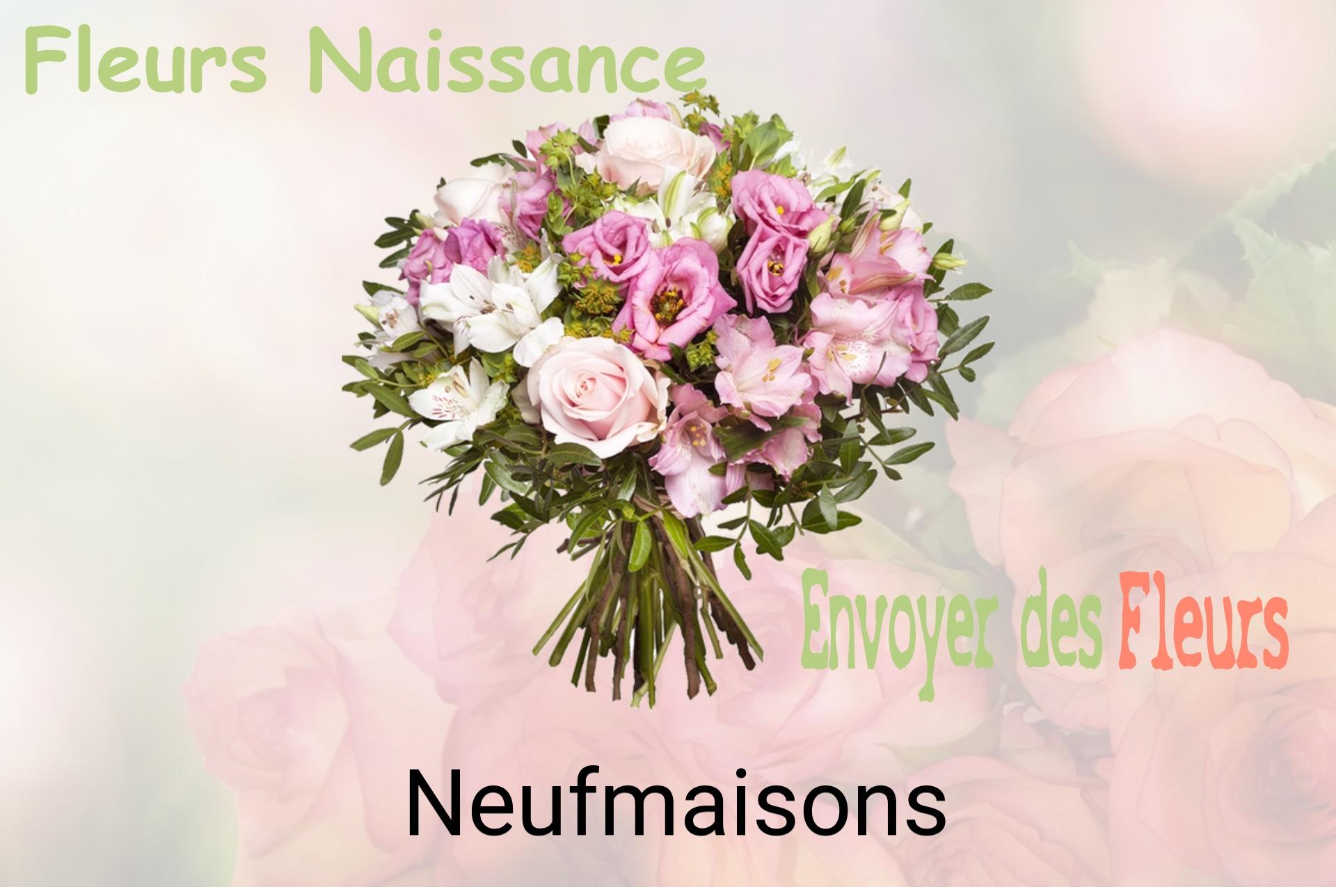 Bouquet de fleurs de naissance livré à Neufmaisons