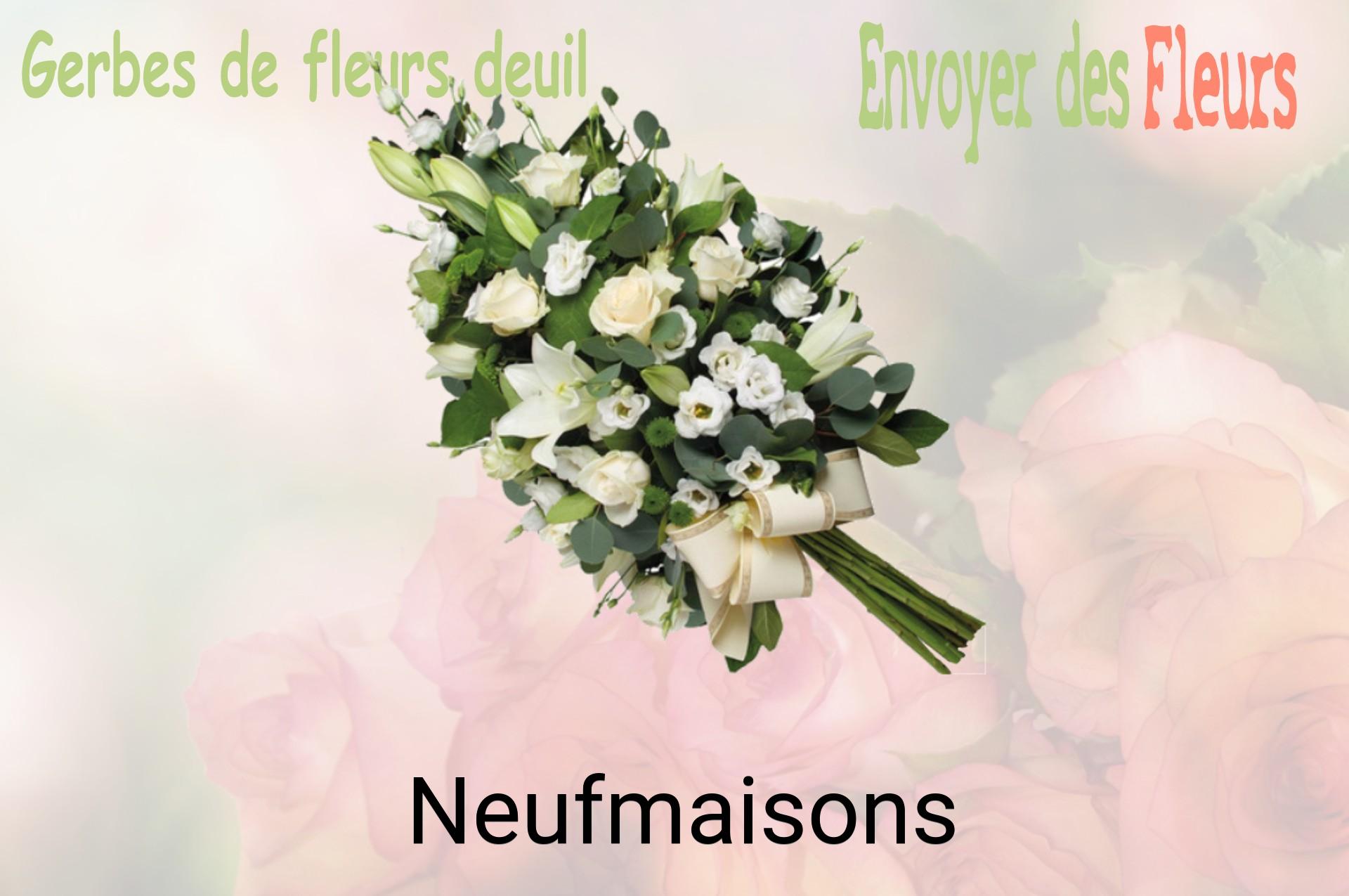 Gerbe de fleurs de deuil livrée à Neufmaisons